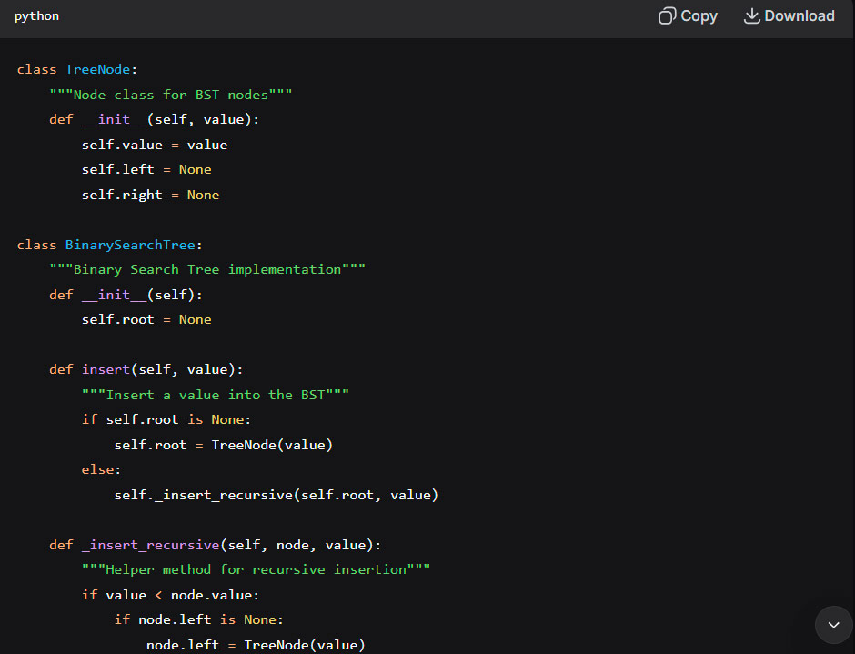 Сложный код на Python, сгенерированный ИИ