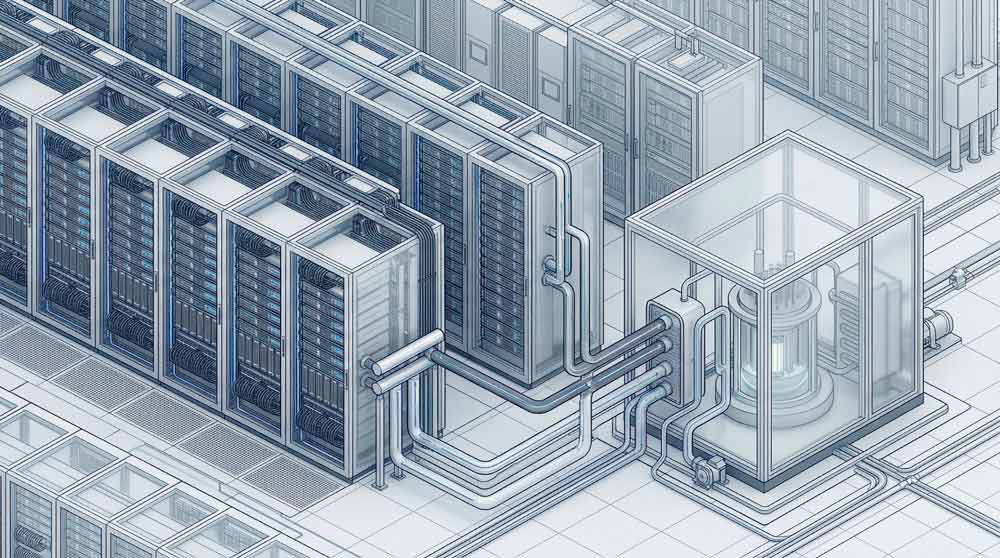 Detailed technical visual of Meta Nuclear Power core components