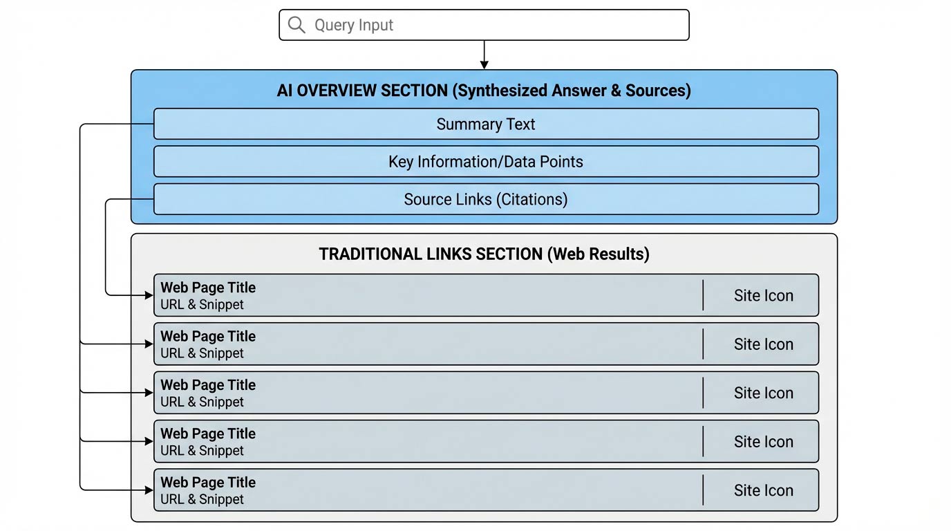 Google AI Overviews example in search results